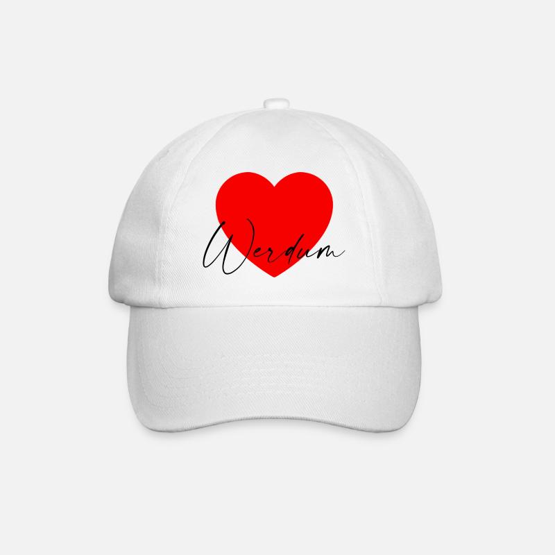 i Love Werdum - Baseballkappe - Weiß/Weiß