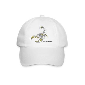 Sternzeichen Skorpion - Baseballkappe - Weiß/Weiß - Vorne