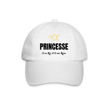 princesse d'un roi et d'une reine - Casquette classique - blanc/blanc - Devant