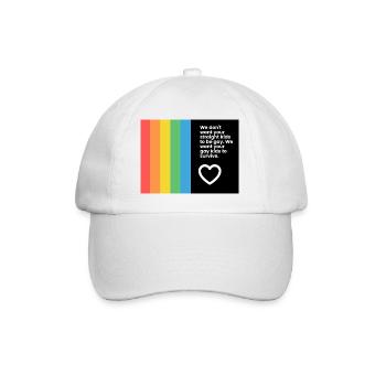 Gay pride - Baseball Cap - white/white - Front