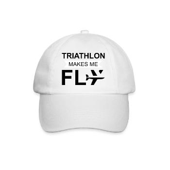 Marathon Triathlon Running joggen Biking Radfahren - Baseballkappe - Weiß/Weiß - Vorne