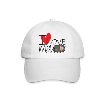 I Love Mäh - Baseballkappe - Weiß/Weiß - Vorne