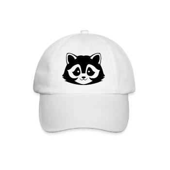 Waschbären süßer Cartoon Waschbär 34 - Baseballkappe - Weiß/Weiß - Vorne