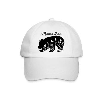 Mama Bär, Muttertagsdesign, Muttertagsgeschenk - Baseballkappe - Weiß/Weiß - Vorne