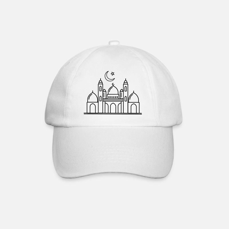 Mosquée lieu de culte religieux transparent - Casquette classique - blanc/blanc