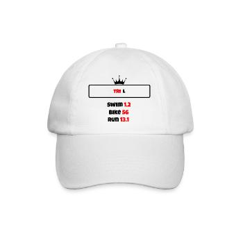 T shirt triathlon Distance L - Casquette classique - blanc/blanc - Devant