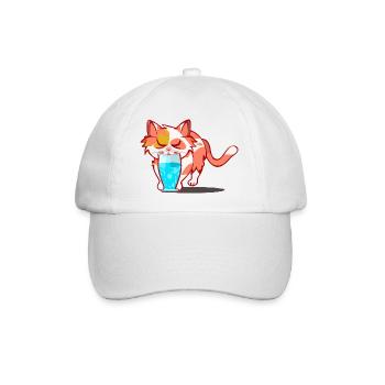 Kaji the little cat - Baseball Cap - white/white - Front
