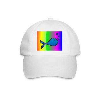 SARDINE. FISH. APRIL FOOL. EASTER. SEA - Baseball Cap - white/white - Front