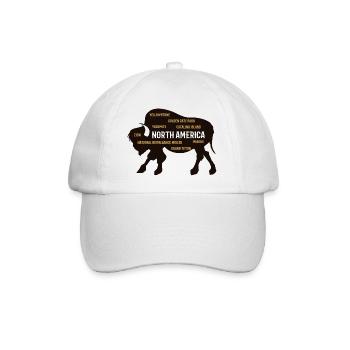 Bison, le buffle d’Amérique du Nord - Casquette classique - blanc/blanc - Devant