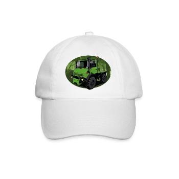 Unimog // Universelles Motorgerät // Illustration - Baseballkappe - Weiß/Weiß - Vorne