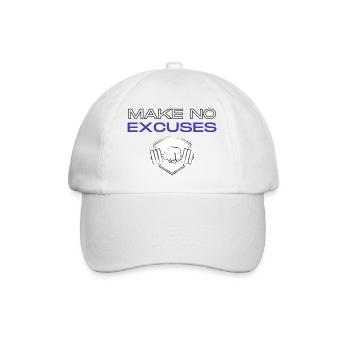 No Excuses 2 - Baseball Cap - white/white - Front