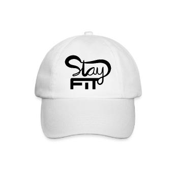 RESTEZ EN FORME ÉCRIT À LA MAIN - Casquette classique - blanc/blanc - Devant