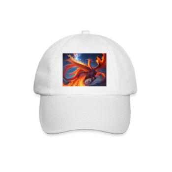 blue red sky with a creature generated ai - Baseballkappe - Weiß/Weiß - Vorne