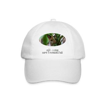 Alle Katzen sind schön - Baseballkappe - Weiß/Weiß - Vorne