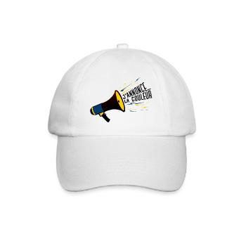 porte voix annonce couleur elcair humour 304 B - Casquette classique - blanc/blanc - Devant