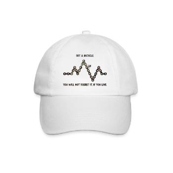 Get a Bicycle - Baseball Cap - white/white - Front