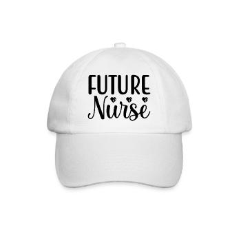 Future Nurse - Baseballkappe - Weiß/Weiß - Vorne