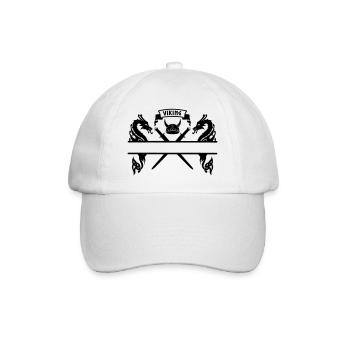 Plaque signalétique viking deux épées, casque - Casquette classique - blanc/blanc - Devant