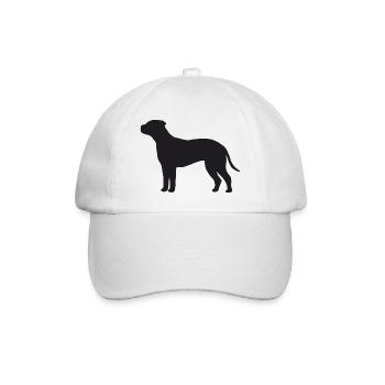 Bullmastiff Silhouette - Baseballkappe - Weiß/Weiß - Vorne