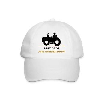 Agricultural Machinery Farmer Statement Tractor Farm - Baseball Cap - white/white - Front
