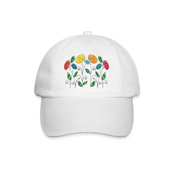 Fleur - Casquette classique - blanc/blanc - Devant