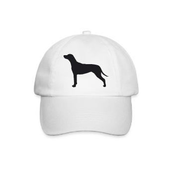 Rhodesian Ridgeback Silhouette - Baseballkappe - Weiß/Weiß - Vorne