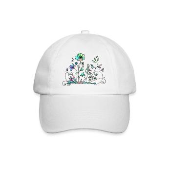 Fleur - Casquette classique - blanc/blanc - Devant