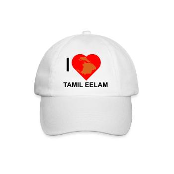 Tamil Eelam - Baseballkappe - Weiß/Weiß - Vorne