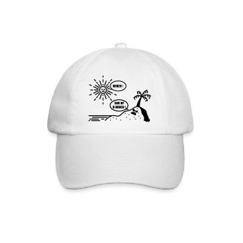 BEACH ! SUN OF A BEACH !(plage, été, vacances)flex - Casquette classique - blanc/blanc - Devant