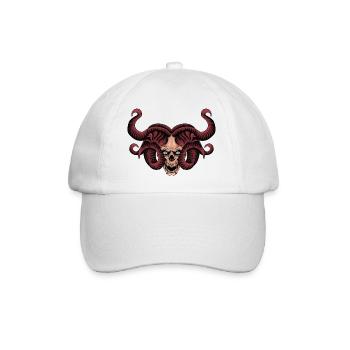 Kranich-Medusa - Baseballkappe - Weiß/Weiß - Vorne