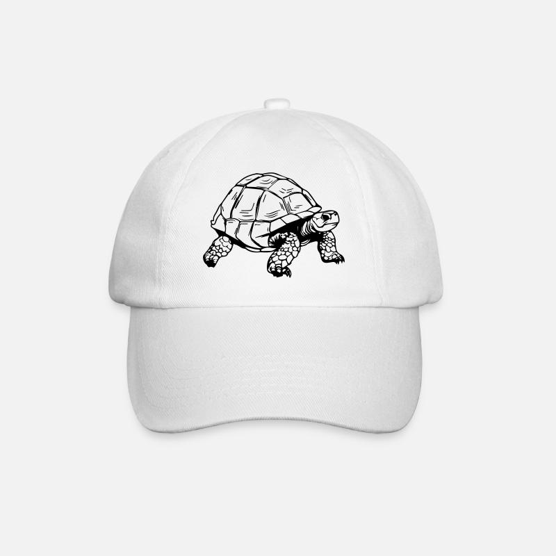 Schildkröte - Baseballkappe - Weiß/Weiß