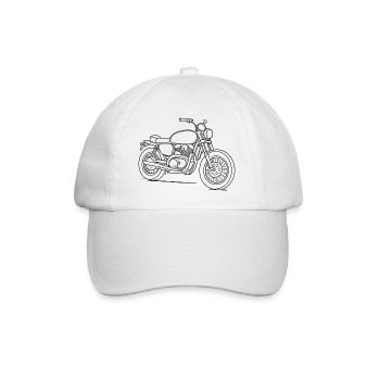 Motorrad - Baseballkappe - Weiß/Weiß - Vorne