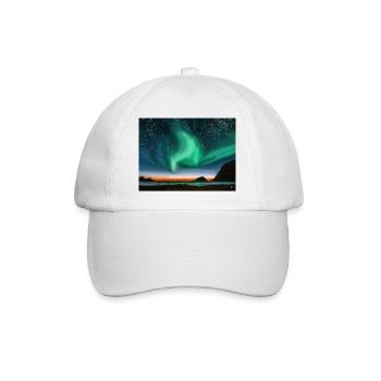 Northern Lights - oil painting - Baseball Cap - white/white - Front