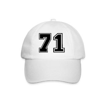 71 - Baseballkappe - Weiß/Weiß - Vorne
