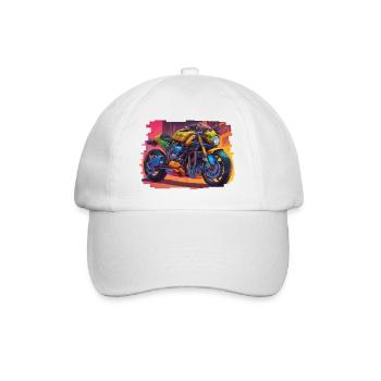 NanoNighthawk // Vélo Cyberpunk - Casquette classique - blanc/blanc - Devant