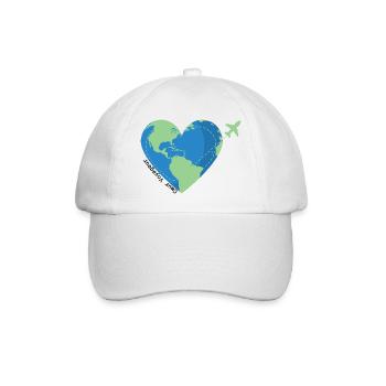 Heart traveler -travel addict - Baseball Cap - white/white - Front