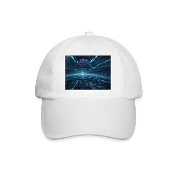 Synthesis of the future of technology - Baseball Cap - white/white - Front