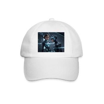 Synthesis of the future of technology - Baseball Cap - white/white - Front