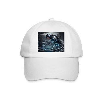 Synthesis of the future of technology - Baseball Cap - white/white - Front
