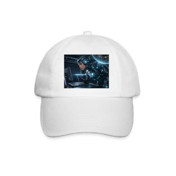 Synthesis of the future of technology - Baseball Cap - white/white - Front