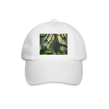 Whispering trees - Baseball Cap - white/white - Front