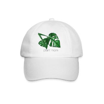 plant mom Pflanzen muddi - Baseballkappe - Weiß/Weiß - Vorne