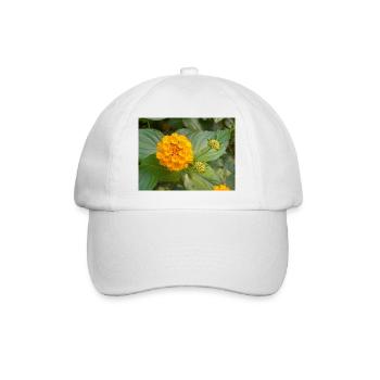 Lantana auch spanische Flagge Wandelröschen Lantana - Baseballkappe - Weiß/Weiß - Vorne