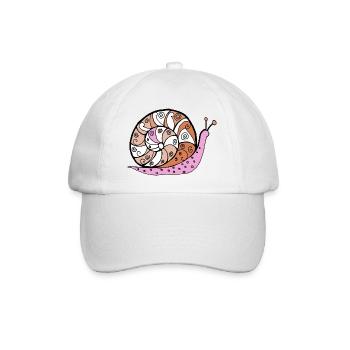 Schnecke - Baseballkappe - Weiß/Weiß - Vorne