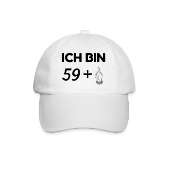 ICH BIN 60 - 60. GEBURTSTAG - Baseballkappe - Weiß/Weiß - Vorne