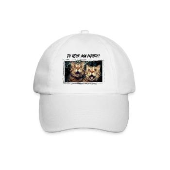 chats drôles - Casquette classique - blanc/blanc - Devant