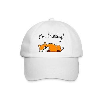 Ich denke ( Fox ) - Baseballkappe - Weiß/Weiß - Vorne
