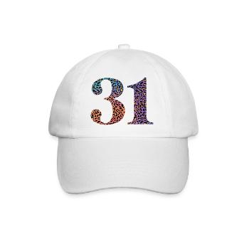31st birthday leopard - Baseball Cap - white/white - Front