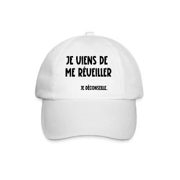 je viens de me réveiller - Casquette classique - blanc/blanc - Devant
