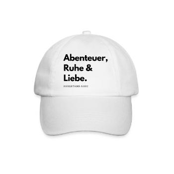 Ruhestand Ahoi! Abenteuer, Ruhe & Liebe. - Baseballkappe - Weiß/Weiß - Vorne